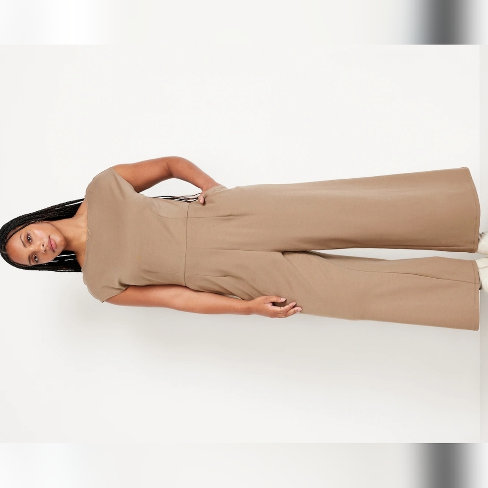 Elegant Tan Jumpsuit